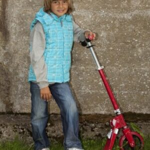 Laste vest STEVE 6102DS12 türkiis ruudumustriga336 134cm Huppa