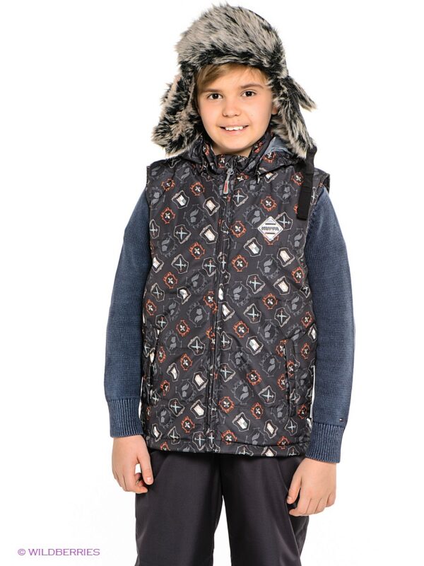 Poiste vest Huppa STEVE 6102BS15 nine iron pattern-618 134cm