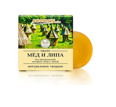 AROMA’Saules looduslik tahke seep “Mee ja pärnõie ekstraktidega”, 80g