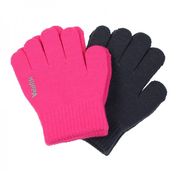 HUPPA 2 in1 kootud kindad LEVI2 82050002-60163 fuksia+hall N1