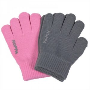 HUPPA 2 in1 kootud kindad LEVI2 82050002-60113 N2 hall+roosa