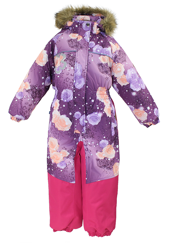 Kombinesoon CHLOE1 36190130 lilla roosi mustriga-61173-104cm Huppa