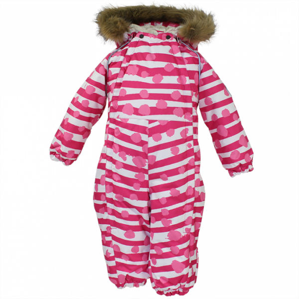 Kombinesoon KEIRA 319200030 fuksia täpi mustriga-63363 92cm Huppa