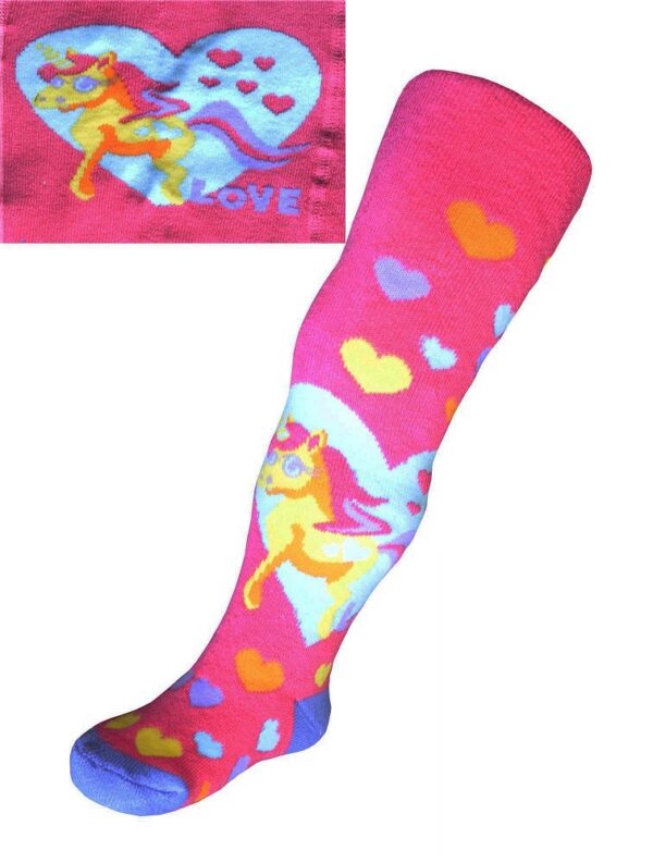 Be Snazzy paksemad sukkpüksid 92-98cm Tumeroosa Hobune