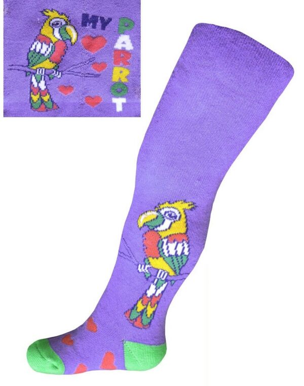 Be Snazzy paksemad sukkpüksid 80-86cm Lilla papagoi