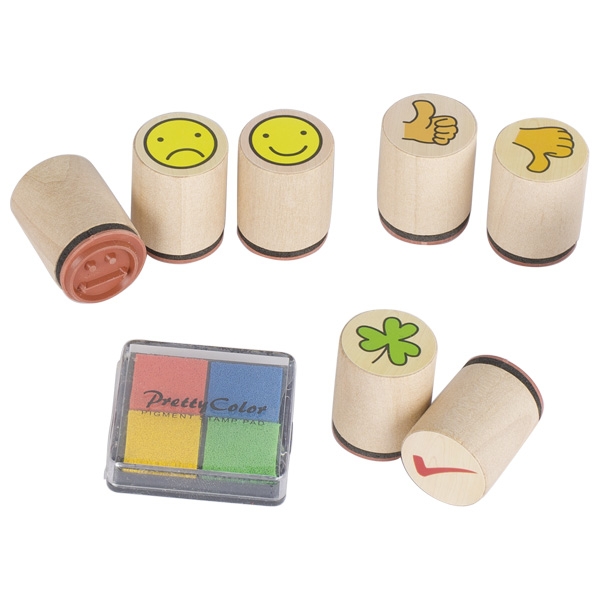 GOKI komplekt: 7 templit + neljavärviline tindipadi+hoiustamispurk Smile