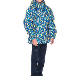 Laste jope HAZEL (1184BW12) 110cm tumesinine mustriga-486 Huppa