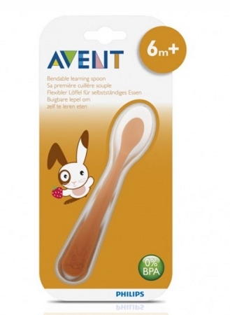 Avent söötmislusikas beebile,painduva kujuga 6+kuud SCF722/00