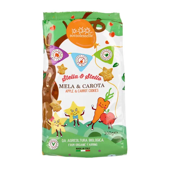 Õunte ja porganditega küpsised MELA & CAROTA, ökoloogilised 300g SOTTOLESTELLE