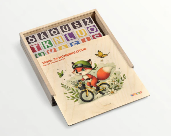 Tähe- ja numbriklotsid – 36 tk