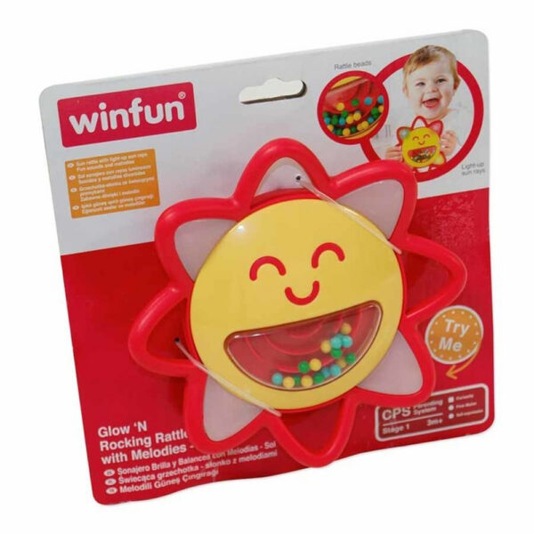 WinFun Väikelaste mänguasi Päike heli ja valgusega 3+kuud