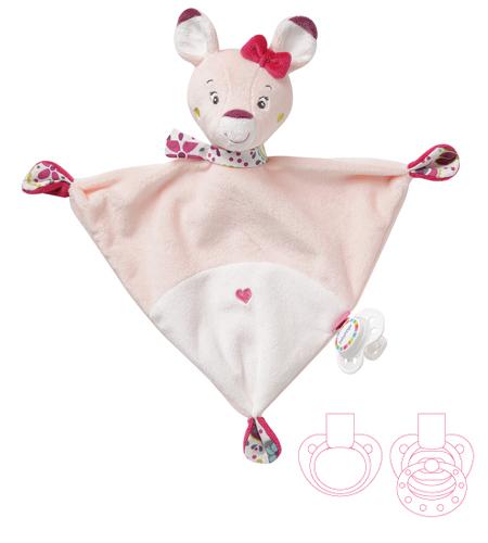 Cuddlefriend Babydeer Small roosa kaisutekk+lutihoidja