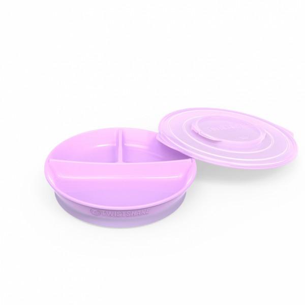 Twistshake Divided Plate 6+m Purple Purple taldrik