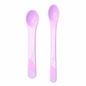 Twistshake 2x Feeding Spoon Set 4+m Pastel Purple Purple lusikad