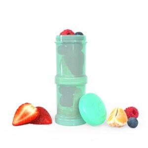 Twistshake Container 2x 100ml Pastel Green Green hoiutopsid/toidukonteiner