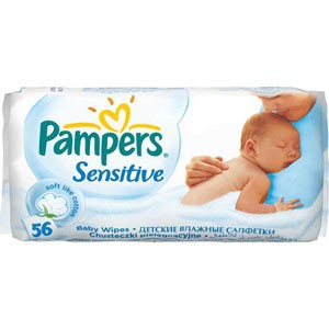 Pampers niisked salvrätid Sensitive kummeliga 56tk