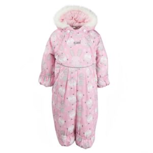 Imikute kombinesoon CAT roosa 19305 jänkude ja linnukestega 62cm Lenne