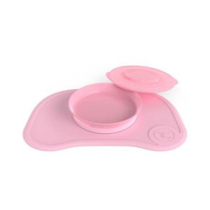 Twistshake Click Mat + Plate 6+m Pastel Pink Matt+taldrik
