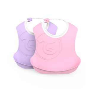 Twistshake Bib 4+m Pastel Pink Purple
