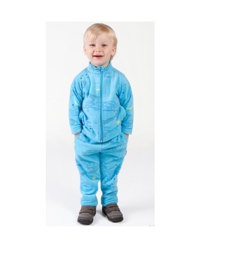 Laste fliiskomplekt CASSY (4301BW12) 134CM 976  MERESININE MUSTRIGA HUPPA