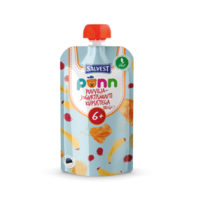 Salvest PÕNN Ökoloogiline Puuvilja-jogurtismuuti küpsistega 6+ 3x110g (1tuub-1,85eur)