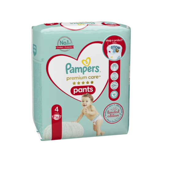 Pampers Premium Care Pants Püksmähkmed, Suurus 4, 22 Mähet, 9-15kg