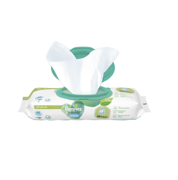 Pampers Harmonie Aqua Niisked Beebisalvrätid, 48tk Niisket Salvrätikut