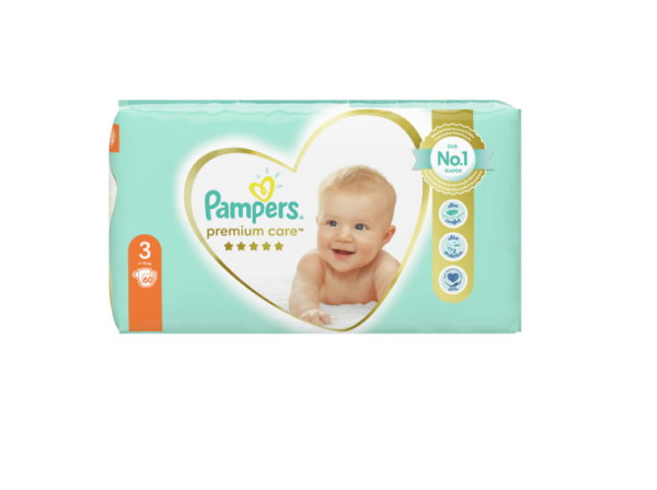 Pampers Premium Care Mähkmed, Suurus 3 (Midi), 6–10 Kg, 60 Mähet