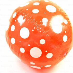 Rannapall Punane/valgete mummudega 41cm