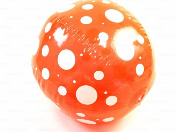 Rannapall Punane/valgete mummudega 41cm