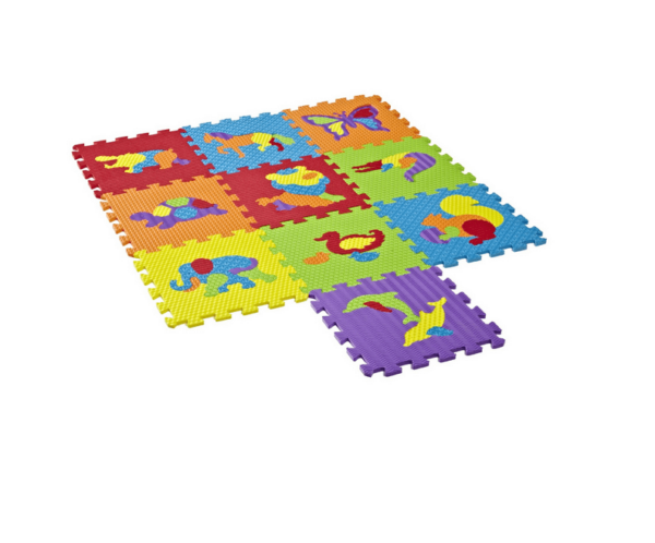Puzzlematt põrandale loomad,linnud ja putukad 10tk-pakendis (1puzzle number-32x32cm)