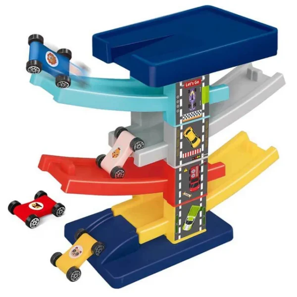 Autorada  3+aastasele 4 rööpaga +4auto ,plastikust