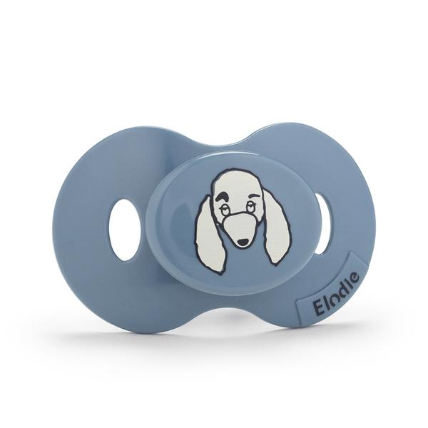 Lutt -Pacifier – Rebel Poodle Paul Soothers Dusty Blue/White 3kuud Elodie Details