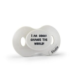 Lutt – Pacifier Change The World Greige/Off Black 3+kuud Elodie Details