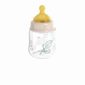 nip® Cherry Green säästvatest materjalidest laia kaelaga lutipudel, koolikutevastane ja aeglase vooluga (vanusele 0+) toon Beige 150ml