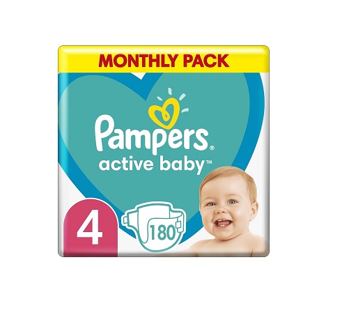 Pampers Active Baby mähkmed, N4 180tk 9kg-14kg