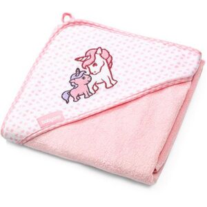 Vannilina kapuutsiga 100x100cm BabyOno Unicorn roosa Bamboo