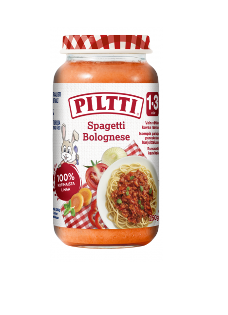 Piltti Spaghetti bolognese 3x250g 1-3 aastasele (1purk-2,25eur)