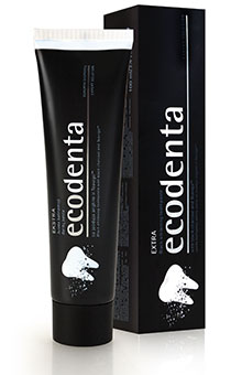 ECODENTA MUSTA VÄRVI VALGENDAV HAMBAPASTA, 100 ML