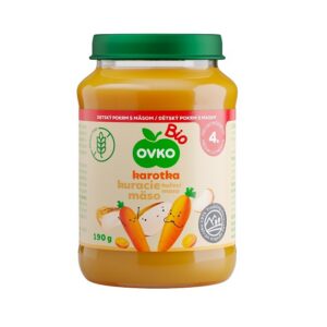 OVKO mahe porgandipüree kanalihaga 2x190g 4+kuust (1purk-1,95eur)
