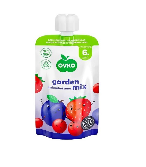 OVKO beebitoit Garden mix puuviljapakikene 2x120g 6+kuust (1tuub-1,45eur)