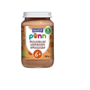 Salvest Põnn Öko Kaerapuder aprikoosiga, 3×200 g ,6-elukuust (1purk-1,82eur)