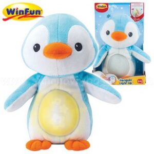 WinFun öölamp/kaisukas Pingviin heli ja valgusega, sinine