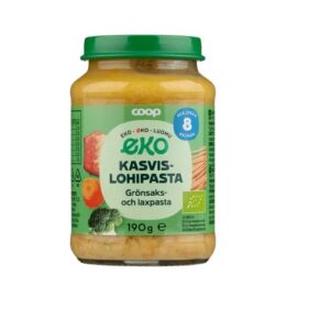 Coop beebitoit köögivilja-lõhepasta 8.kuust 3x190g (1purk-1,55eur)