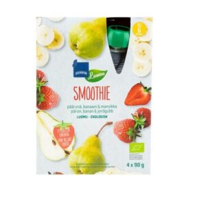 Rainbow Mahe pirni-banaani-maasikasmuuti 4×90 g, alates 6-elukuust (1tuub-1,01eur)