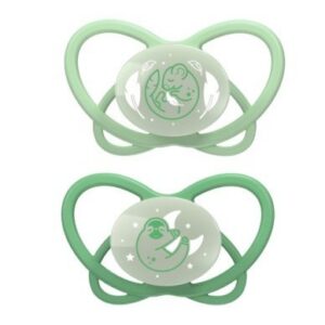 nip® “My Butterfly Night Green” helendav ortodontiline öölutt (16-32 elukuud) Green 2tk