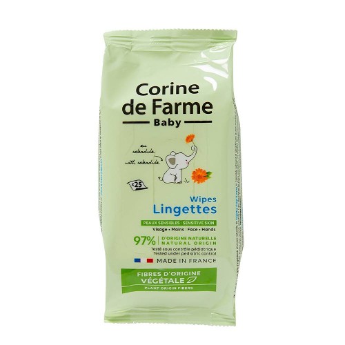 Corine de Farme niisked salvrätikudbeebi näo- ja kätele, tundlikule nahale 25 tk