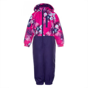 Laste kombinesoon WILLY1, 31900120 fuksia mustriga/tumelilla-94063 Huppa