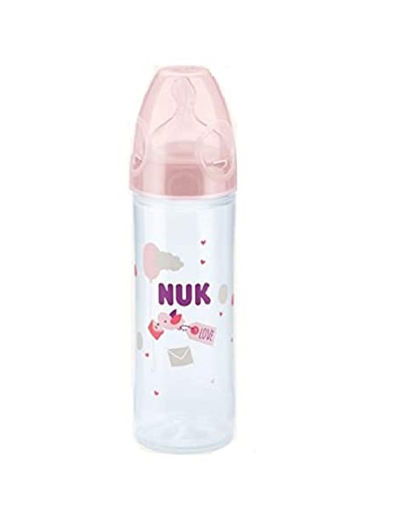Nuk FC lutipudel 250ml 6-18kuud silikoon lutiga Roosa Tibu love