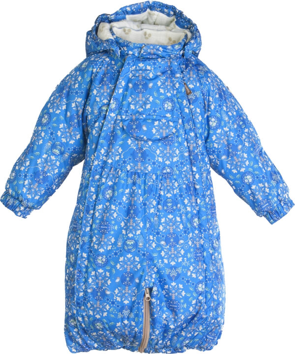 Kombinesoon-magamiskott KALLI 3212BW15 E-35 sinine mustriga 68cm Huppa